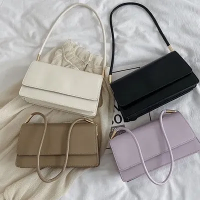 Trendy Square Design PU Leather Shoulder Bag